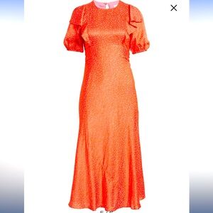 Ted Baker Mayyia Ruffle Tie Back Puff Sleeve A-Line Dress